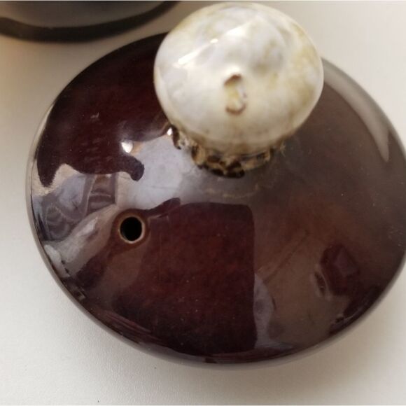 Japan‎ Pottery Brown White Drip Glaze Teapot - Picture 7 of 14